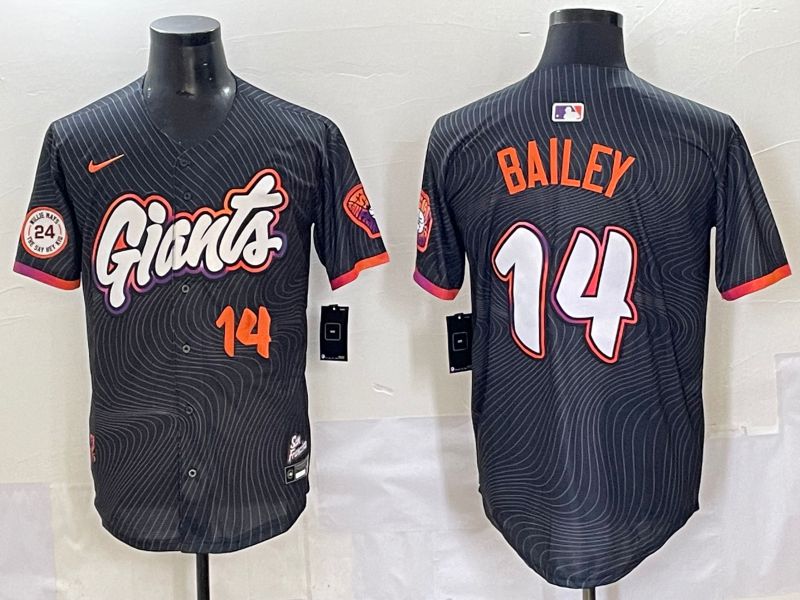 Men 2025 San Francisco Giants #14 Bailey Black Joint Name Nike MLB Jersey style 8->san francisco giants->MLB Jersey